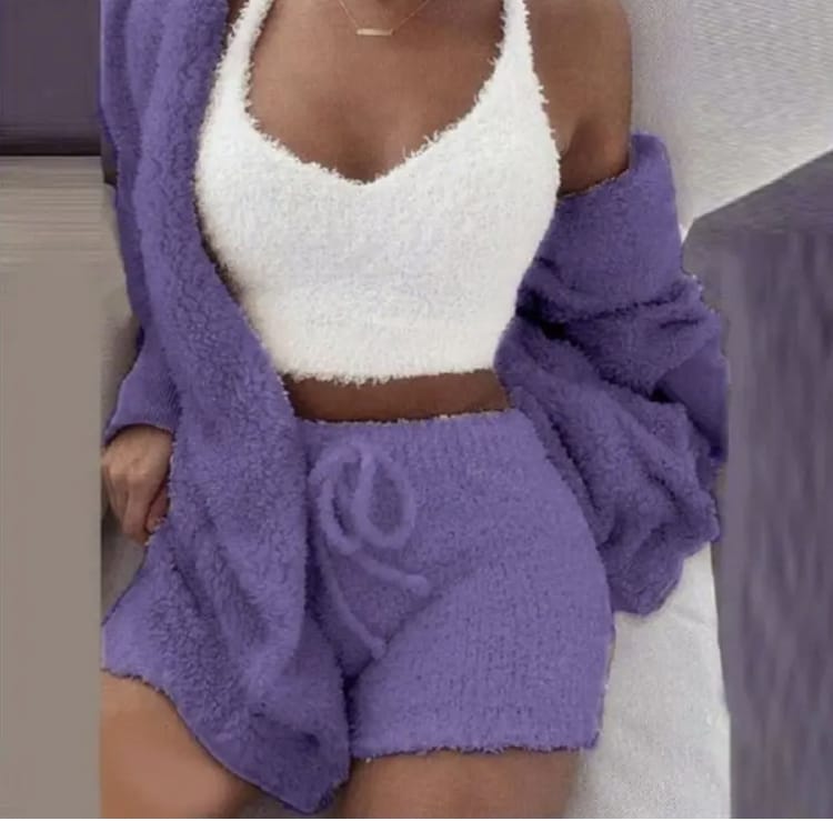 Towel crop tops and shorts